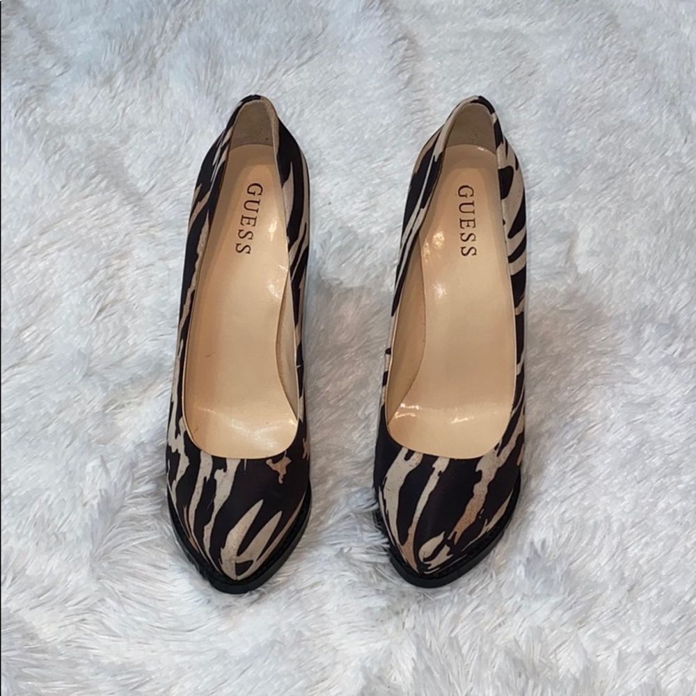 COPY - GUESS Brown/Black Zebra Platform Heels Size 7.5